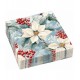 Pacote com 20 Guardanapos 33x33cm de Papel Mistura De Poinsetia de Inverno